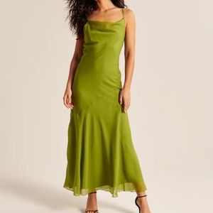 Cowl neck maxi dress